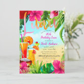 トロピカルドリンク&フラワーサマーバースデーパーティー 招待状 (スタンド正面)
