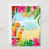 トロピカルドリンク&フラワーサマーバースデーパーティー 招待状 (裏面)