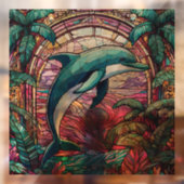 トロピカルドルフィンステンドグラス ウィンドウサイン (シート2)