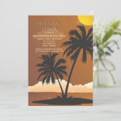 トロピカルナイトウェディングリハーサルディナー 招待状 (スタンド正面)