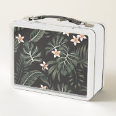 トロピカルナイトフローラ:エキゾチックヴィンテージ。 メタルランチボックス (裏面)