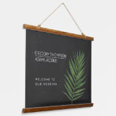 トロピカルナイトモダンミニマル結婚リスト歓迎 吊り下げ型タペストリー (傾斜あり)