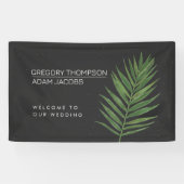 トロピカルナイトモダンミニマル結婚リスト歓迎 横断幕 (横)