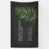 トロピカルナイトモダンミニマル結婚リスト歓迎 横断幕 (縦)