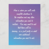 トロピカルナイト披露宴挿入カード エンクロージャーカード (裏面)