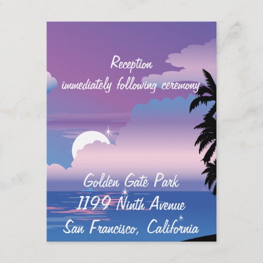 トロピカルナイト披露宴挿入カード エンクロージャーカード (正面)