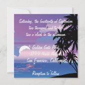 トロピカルナイト結婚式招待状 招待状 (裏面)