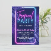 トロピカルナイト誕生日招待状パーティー 招待状 (スタンド正面)