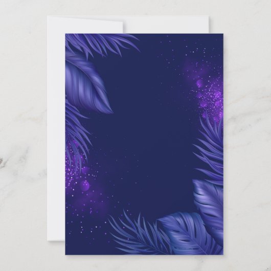 トロピカルナイト誕生日招待状パーティー 招待状 (裏面)