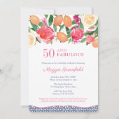 トロピカルナイト50と素晴らしい50th誕生日パーティー 招待状 (正面)