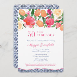 トロピカルナイト50と素晴らしい50th誕生日パーティー 招待状