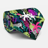 トロピカルニワイドガーデン大きな猫 ネクタイ (ロール)