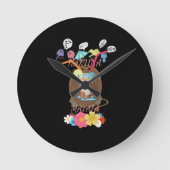 トロピカルネイチャーズバウンティ» Coコナッツレモネードアート ラウンド壁時計 (正面)