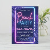 トロピカルネオンビーチパーティー招待 招待状 (スタンド正面)