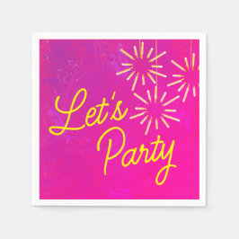 トロピカルネオンマイアミバチェロレッテ スタンダードカクテルナプキン