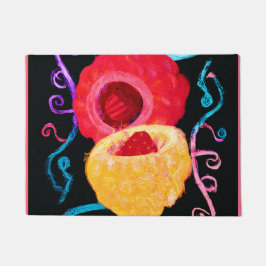 トロピカルネオン鮮やかフルーツデザイン ドアマット