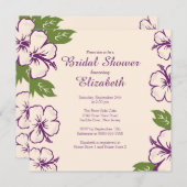 トロピカルハかわいらしイビスカスブライダルシャワー招待 招待状 (正面/裏面)