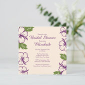 トロピカルハかわいらしイビスカスブライダルシャワー招待 招待状 (スタンド正面)