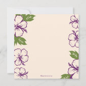 トロピカルハかわいらしイビスカスブライダルシャワー招待 招待状 (裏面)