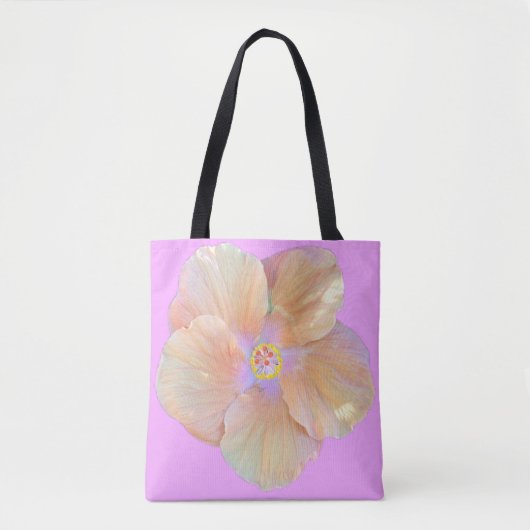 トロピカルハイビスカスの花 トートバッグ (正面)