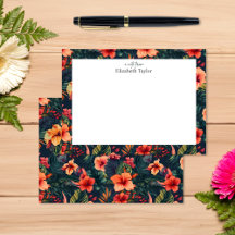 トロピカルハイビスカスイエローオレンジグリーンフローラ