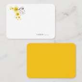 トロピカルハイビスカスイエロービーチ結婚式座席表 プレイスカード (正面/裏面)