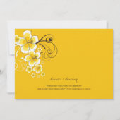 トロピカルハイビスカスイエロールアウ（ハワイ式宴会）ビーチ結婚式招待状 招待状 (裏面)