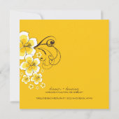 トロピカルハイビスカスイエロールアウ（ハワイ式宴会）ビーチ結婚式招待状 招待状 (裏面)