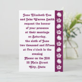 トロピカルハイビスカスインワイン結婚式招待状 招待状 (スタンド正面)