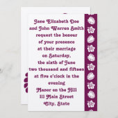 トロピカルハイビスカスインワイン結婚式招待状 招待状 (正面/裏面)