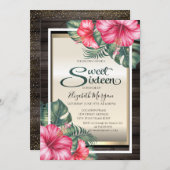 トロピカルハイビスカスウッドスウィート16 招待状 (正面/裏面)