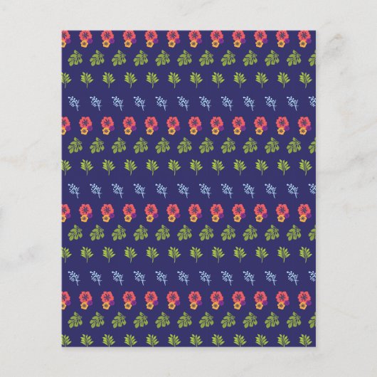 トロピカルハイビスカスグリーンパターンスクラップブック作り紙 (正面)