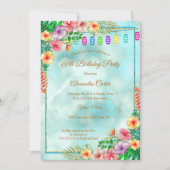 トロピカルハイビスカスサマーバースデーパーティー 招待状 (正面)