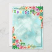 トロピカルハイビスカスサマーバースデーパーティー 招待状 (裏面)