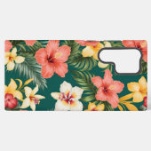 トロピカルハイビスカスサムスンS22ウルトラケース SAMSUNG GALAXYケース (裏面横)