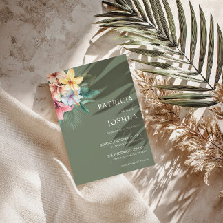 トロピカルハイビスカスデスティネーションウェディング招待状 招待状