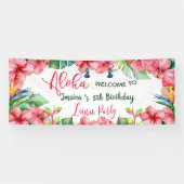 トロピカルハイビスカスハワイアンアロハバースデーパーティー 横断幕 (横)