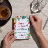 トロピカルハイビスカスハワイアンウェディングザデー セーブザデート