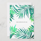 トロピカルハイビスカスハワイアンビーチ結婚式 招待状 (裏面)