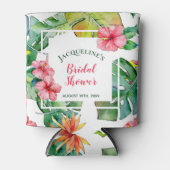 トロピカルハイビスカスハワイアンルアウ(ハワイ式宴会)ブライダル 缶クーラー (正面)