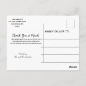 トロピカルハイビスカスハワイアン写真結婚の皆様へ ポストカード (裏面)