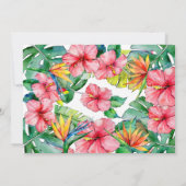 トロピカルハイビスカスハワイアン誕生日サンキューカード サンキューカード (裏面)