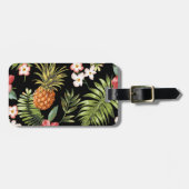 トロピカルハイビスカスパイナップル旅行荷物タグ ラゲッジタグ (正面横)