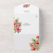 トロピカルハイビスカスビーチオールインワンウェディング オールインワン招待状 (外側)