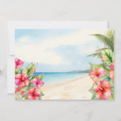 トロピカルハイビスカスビーチフラットザデイトカード セーブザデート (裏面)