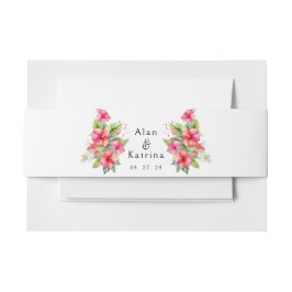 トロピカルハイビスカスビーチ先 招待状ベリーバンド