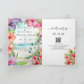 トロピカルハイビスカスビーチ折り畳み招待状 招待状 (内部)