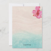 トロピカルハイビスカスビーチ結婚式招待状 招待状 (裏面)