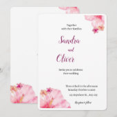 トロピカルハイビスカスビーチ結婚式招待状 招待状 (正面/裏面)