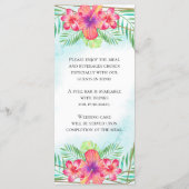 トロピカルハイビスカスフラワーウォータービーチメニュー メニュー (裏面)